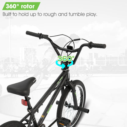 Hiland 20 inch Freestyle Kids BMX Bike,Beginner-Level to Advanced Riders with 360 Degree Gyro & 4 Pegs, Kids' Bicycles - QUORE