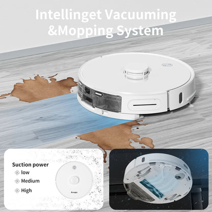 Robotstofzuiger – Robotstofzuiger Mop – Robotstofzuiger Dweil – Slimme Stofzuiger Robot – Stofzuiger Robot Automatisch – 3500Pa Zuigkracht – LDS Lasernavigatie