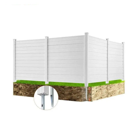 Outdoor Privacy Fence - Scherm tegen privacy - Scherm tegen airconditioning - Omheining -  48x48in - 2Louvered - Perfect om vuilnisbak en AC-units te omheinen.