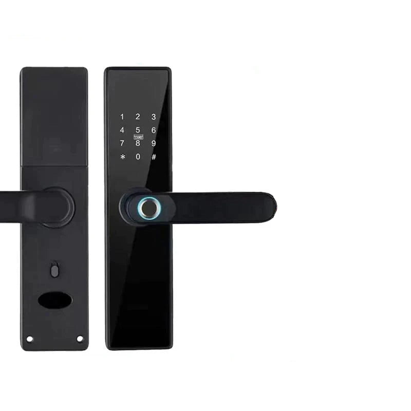 2024 Nieuwe H4 Tuya Elektronisch Slot - Wifi Slim Deurslot - Vingerafdruk Slot - Wachtwoord & IC Kaart Sleutel - USB Oplaadbaar - Voor Slimme Huizen - QUORE
