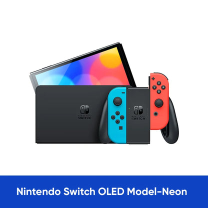 Nintendo Switch OLED Model 7 Inch Screen Joy‑Con Handle Enhanced Audio Adjustable Console Stable TV Mode Video Game - QUORE