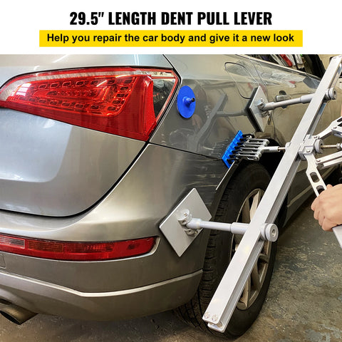 Dent Pulling Tool Panel - Dent Repair Kit - Dent Repair Kit - Dent Pull Lever Bar W/ Shockproof Pads - 75cm - T-Rod Slide Hammer