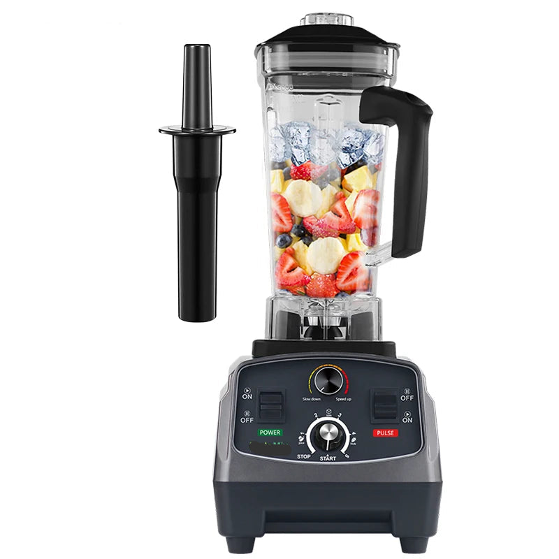 Blender - Blender Smoothie - Smoothie Maker - Foodprocessor - 2200W - Soepmaker - met Timer - 2L BPA-vrije Mengkan - Titaniumgrijs - QUORE