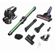 Handstofzuiger met Steel - Draadloze Steelstofzuiger - Draadloze stofzuiger - Afneembare Kruimelzuiger - Zakloze stofzuiger - 15kPa - HEPA - 150W - Groente