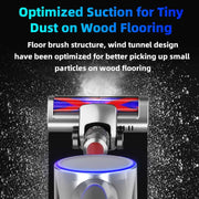 Cordless Stick Vacuum Cleaner - Stick Vacuum Cleaner - Vacuum Cleaner - Cordless Stick Vacuum Cleaner - Powerful Suction - 19500Pa - RGB Ring Light - Magnetic Charging Port - Red