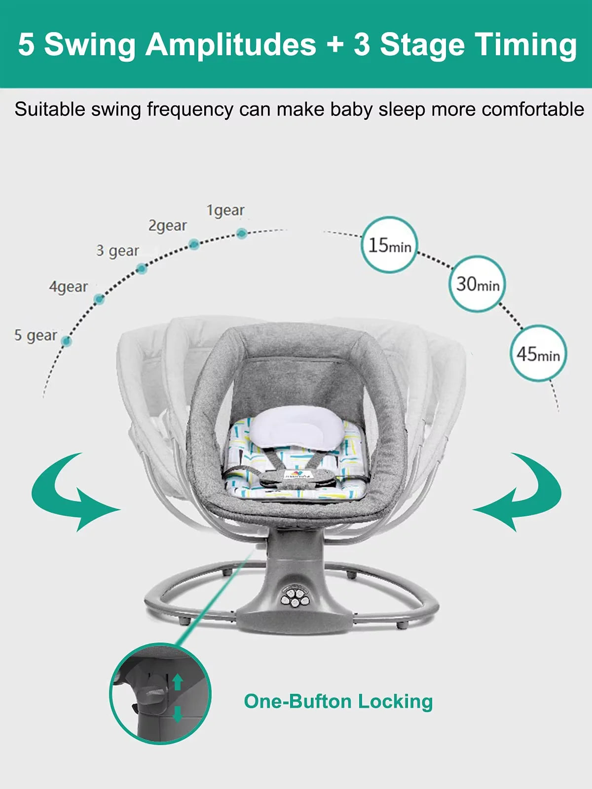 Elektrische Wipstoel - Baby Schommel - Baby Automatische Schommelstoel - Babybedje - Wipstoel - Automatische Wieg voor Baby’s - Schommelbedjev - Comfortabel & Veilig - Afstandsbediening - Roze - QUORE