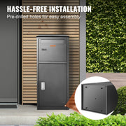 Letterbox - Postbox - Letterboxes - Letterbox Stainless Steel - Standing Letterbox Steel - Parcel Letterboxes - 21 Inch - Wall Mounted Anti-theft Letterbox - Waterproof - for Large Outdoor Storage