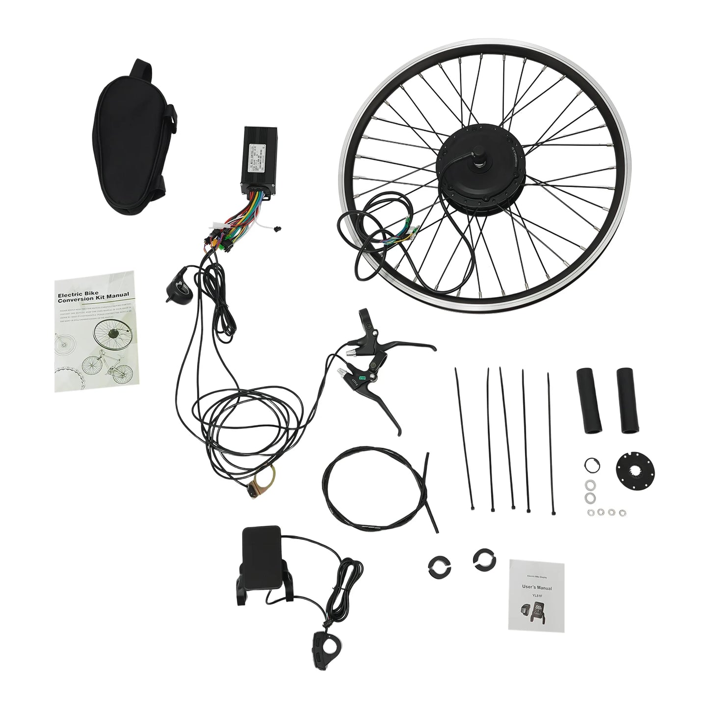 Elektrische Conversiekit – E-Bike Ombouwset – Fiets Motor – 24 Inch Motorwiel – 500W Brushless Motor – 5 Ondersteuningsstanden - QUORE