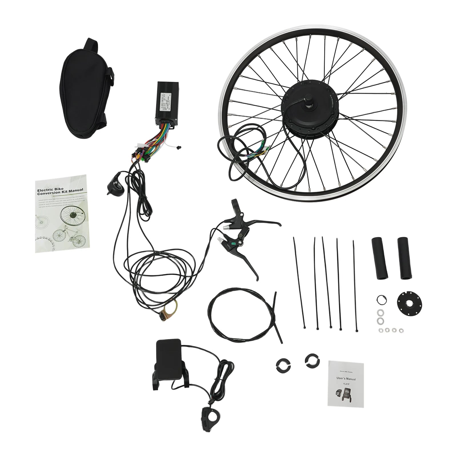 Elektrische Conversiekit – E-Bike Ombouwset – Fiets Motor – Trapondersteuning – 24 Inch Motorwiel – 500W Brushless Motor – Waterdichte Controller - QUORE