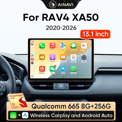 Ainavi 13.1 Car Radio For Toyota RAV4 2020 2021 2023 2024 RAV 4 XA50 Wireless Carplay Android Auto 4G Car Multimedia Player DSP