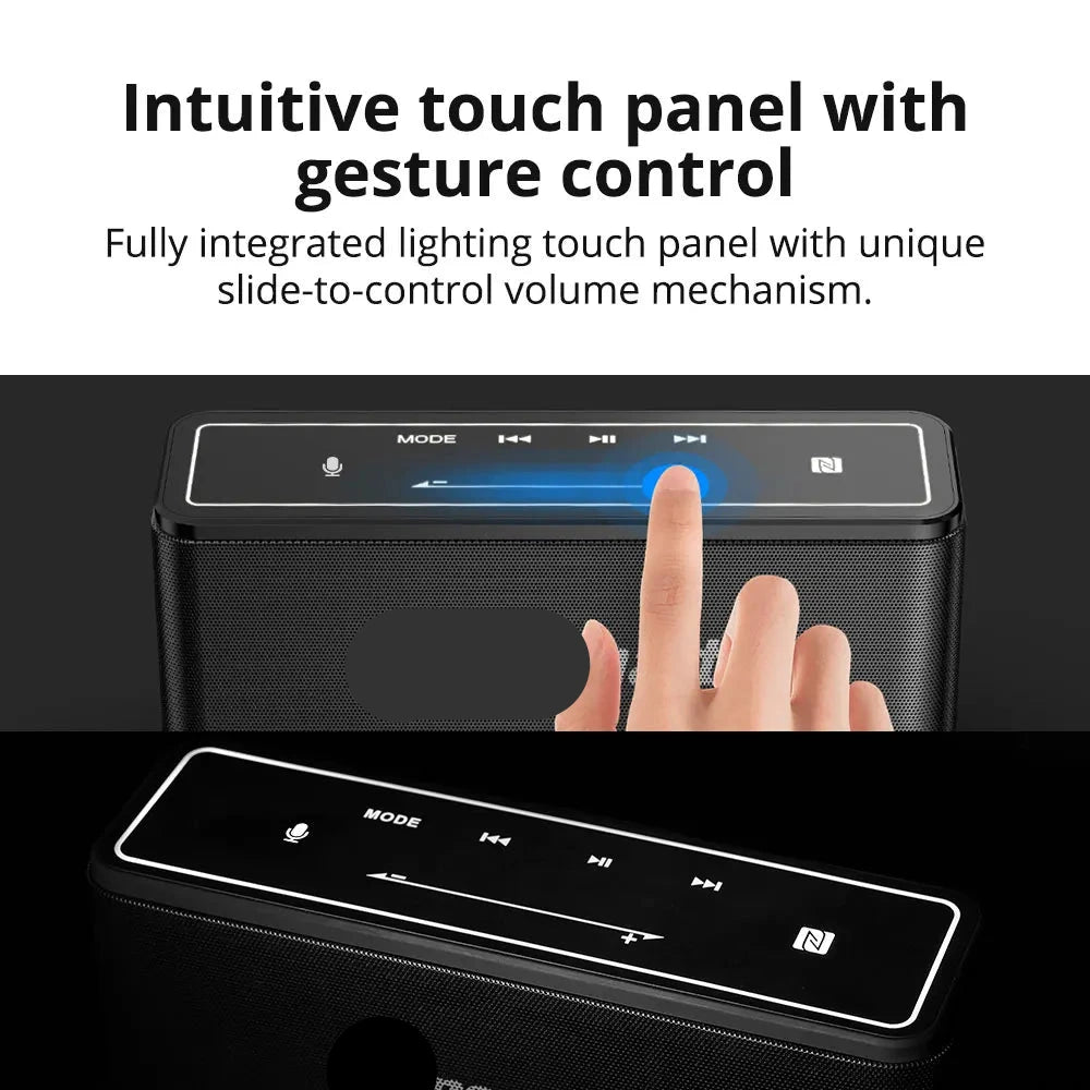 Bluetooth Speaker - Party Speaker - 40W - Draadloze - Draagbare - Touchbediening - 25 Uur Speeltijd - Voor Thuis & Reizen - Zwart