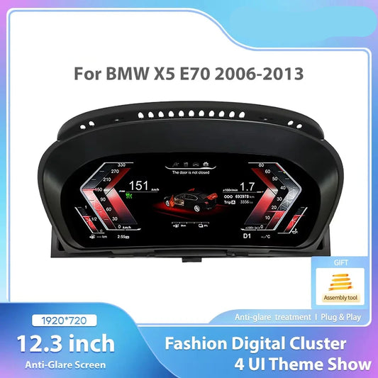 Digitaal Dashboard – LCD Display – Instrumentenpaneel – Virtual Cockpit – Snelheidsmeter – 12,3 Inch HD Scherm – Plug & Play Installatie – Voor X6 E71