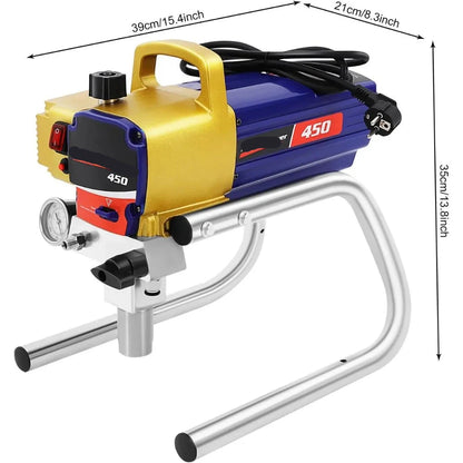 Airless Verfspuit - Verfspuitmachine - Verfspuiten Electrisch - 1500W - 2.5L/min - 22MPa - 220V - Verfspuit - voor Muren - Meubels - en Plafonds