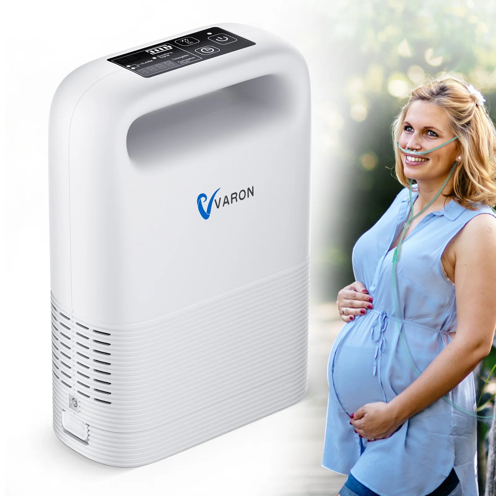 Draagbare Zuurstofconcentrator – Mobiele Zuurstofmachine – Zuurstofapparaat – Ademhalingsapparaat – Compact & Lichtgewicht – Verwijderbare Batterij 3-4 Uur - QUORE