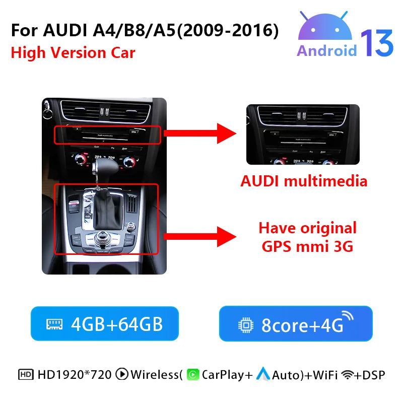 Autoradio – Multimedia Systeem – Car Audio – Auto Stereo – DAB+ Radio – 10,25 Inch Touchscreen – Android 14 – Draadloos CarPlay - QUORE