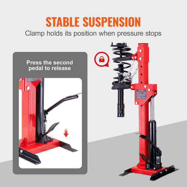 VEVOR strut spring compressor- strut spring compressor- 4.5 ton / 9920 LBS hydraulic jack 1 ton rated compression force- Auto strut spring compressor