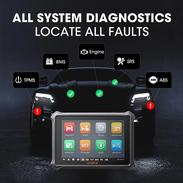 OBD2 Scanner - Diagnosecomputer - Storing Verwijderen - Volledige systeemdiagnose - Uitleesapparatuur Auto - Diagnose Auto - Autodiagnosetool - FCA SGW CAN FD en DoIP - Zwart