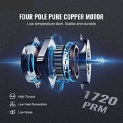 Vevor - Vacuum Pump - Refrigerant Vacuum Pump - Refrigeration Tools - HVAC Cooling - Dry Pump - 5CFM - 250W - 2-Stage - with Gauge - Orange