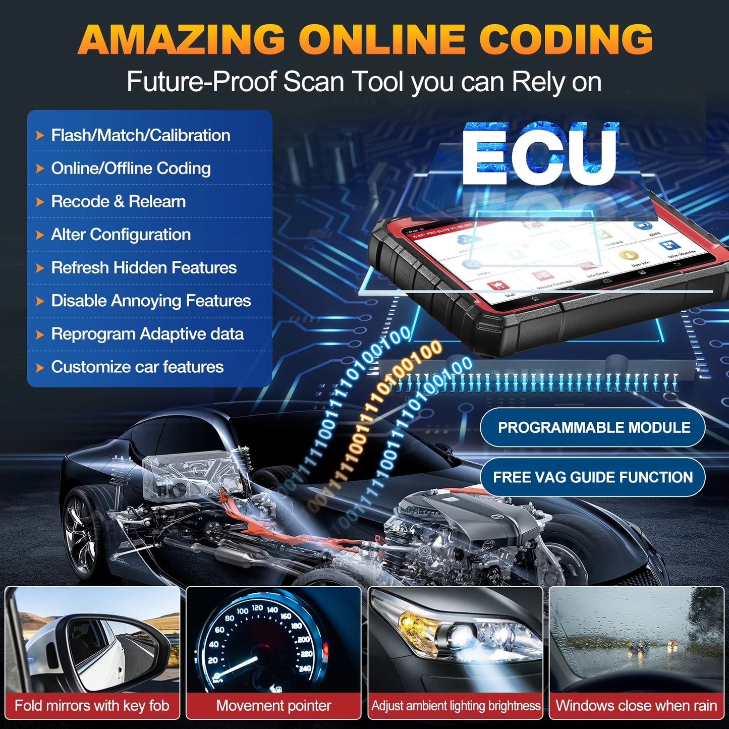 OBD2 Scanner – Auto Uitleesapparaat – Diagnose Scanner – ECU Codelezer – OBD Diagnose Tool – Android 10.0 – 8 Inch Touchscreen
