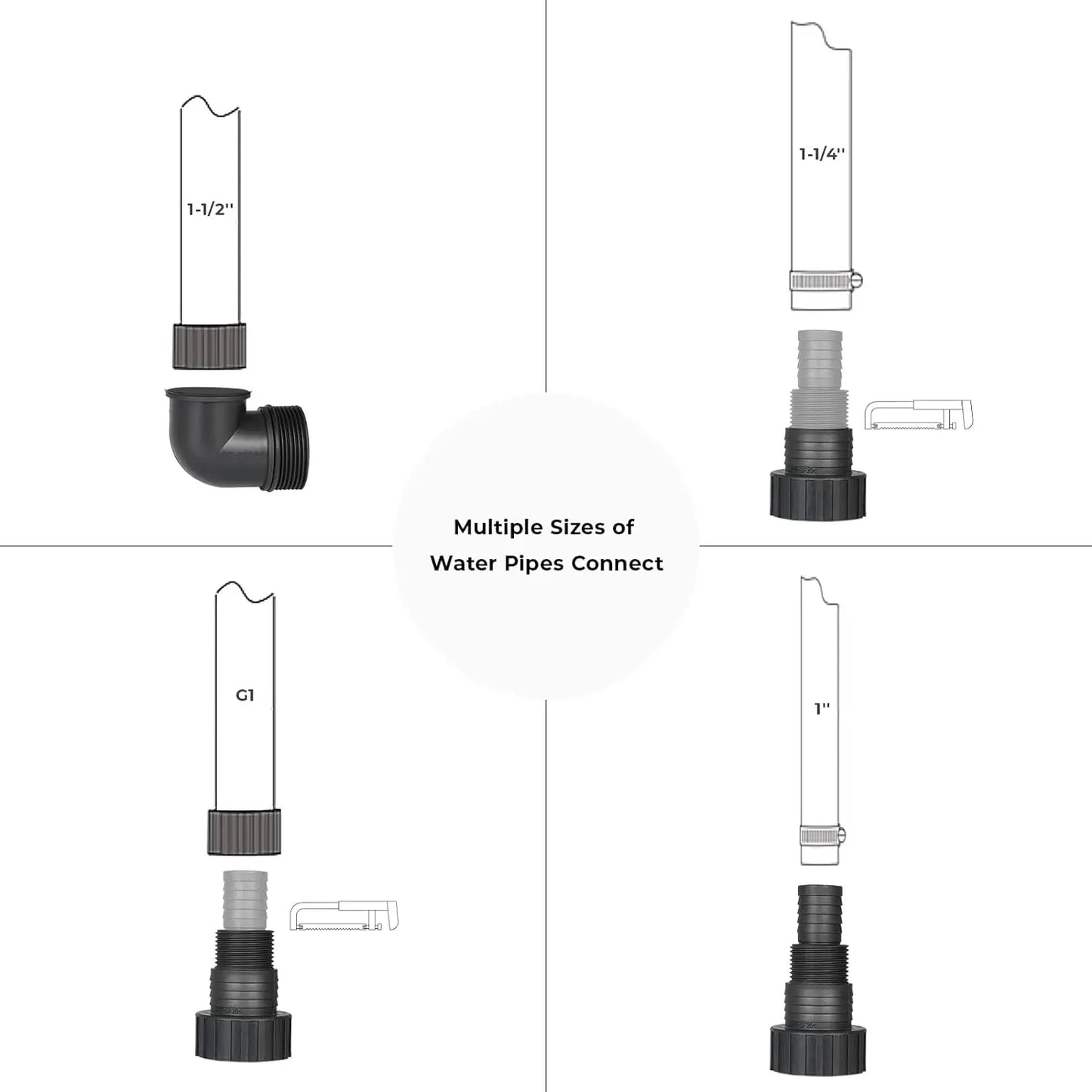Dompelpomp - Vuilwaterpomp - Waterpomp – 1100W voor Vuil Water - 16500 L/h – Met Vlotterschakelaar – Zwart/Blauw