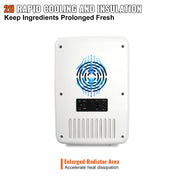 Mini koelkast - koelkast voor Drankjes - Draagbare Compressor Koeler - voor Kamperen - Mini Koelkast voor Slaapkamer - 10L - Wit