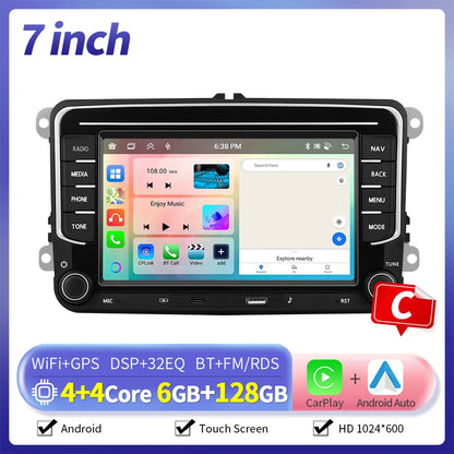 Inefala 7/9 Inch 6+128G CarPlay Android Auto Car Radio for VW Volkswagen Golf 5 6 Touran Passat B6 Polo Jetta Sharan Seat Skoda
