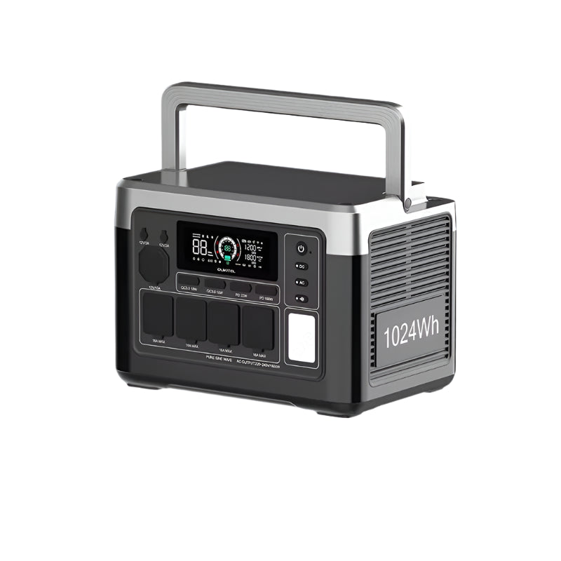 Draagbare Power Station – Noodstroomvoorziening – Energiecentrale – Accu Booster – 1024 Wh LiFePO4 – 1800 W Output
