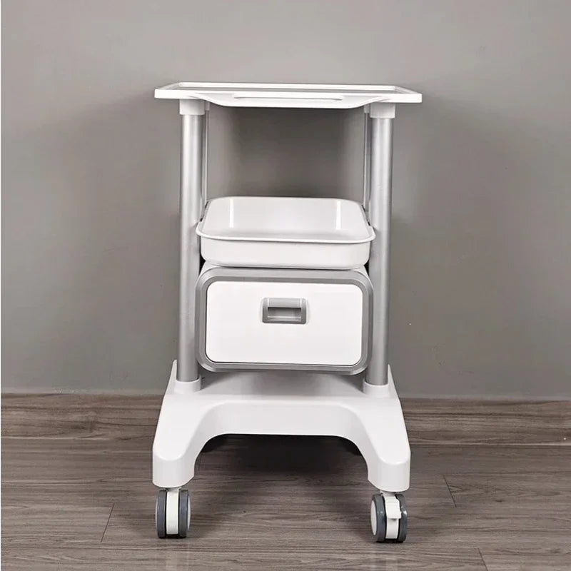 Salonwagen Multifunctioneel – Opbergtrolley – Werkplaatswagen – Schoonmaakwagen – Trolley met Wieltjes – Kunststof Lichtgewicht – Compact Formaat Ivory