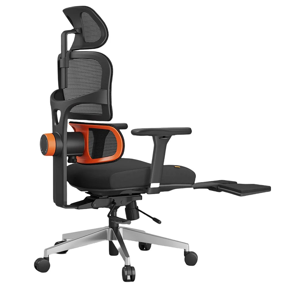 Ergonomische Bureaustoel – Bureaustoel Met Voetsteun – Kantoostoel – Thuiswerkstoel – Verstelbare Rugleuning – 4D Armleuningen – Ademend Gaas