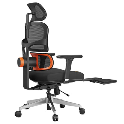 Ergonomische Bureaustoel – Bureaustoel Met Voetsteun – Kantoostoel – Thuiswerkstoel – Verstelbare Rugleuning – 4D Armleuningen – Ademend Gaas