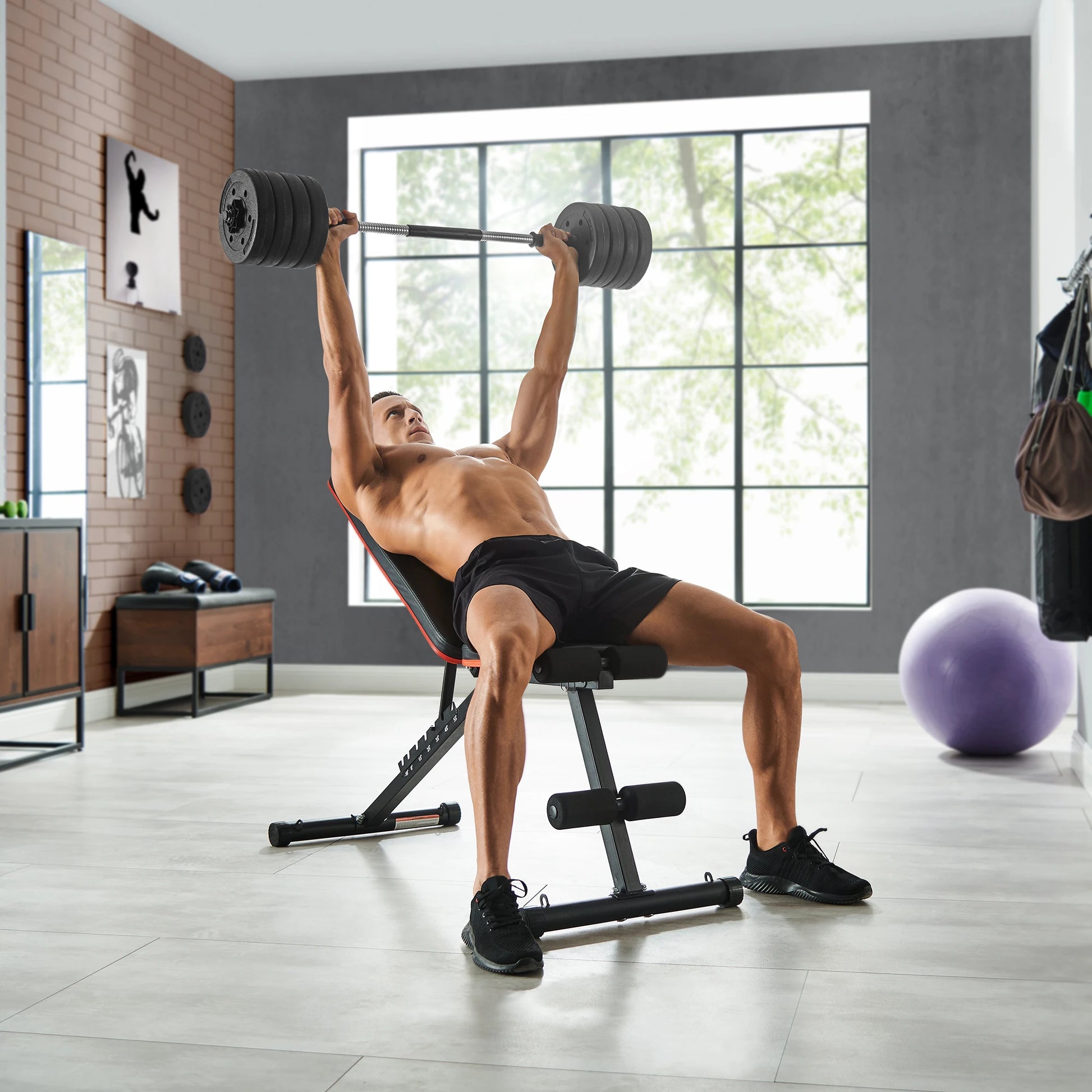 Halterset - Dumbells - Verstelbare – 30KG - Halterstang Met Gewichten – Voor Krachttraining - en Fitness - Duurzame Gewichtsplaten - Zwart - QUORE