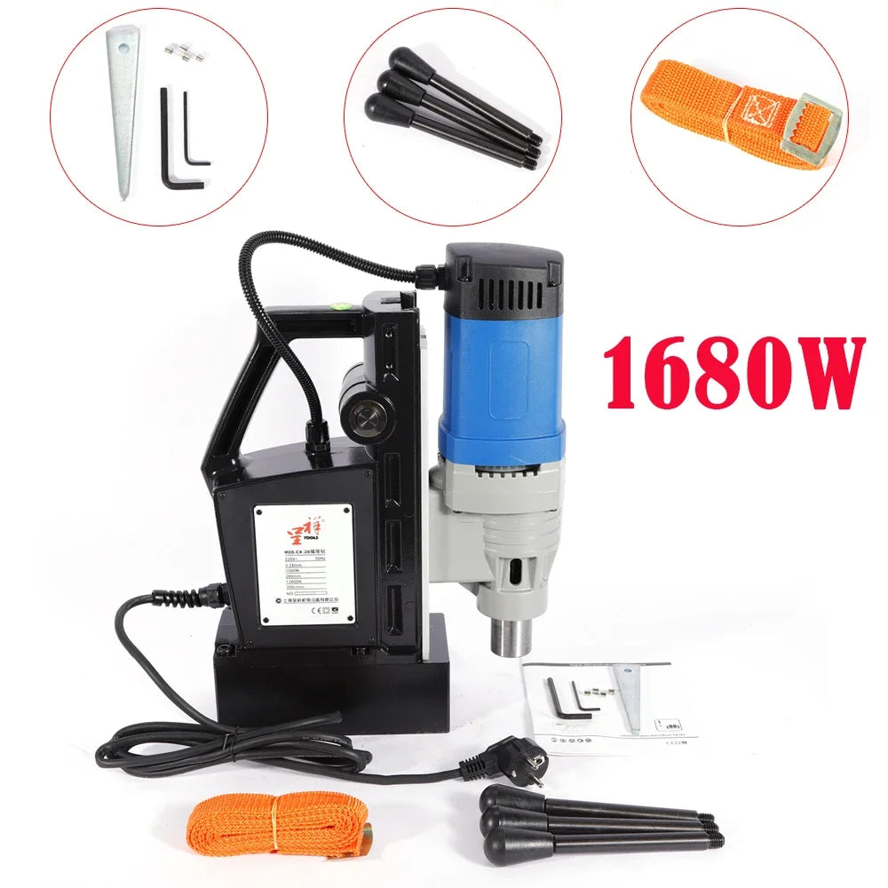 Magnetische Boormachine – Metaalboor – Staalboormachine – Elektromagnetische Boor – Industrieel Gereedschap – 1680W Motor – Maximale Boordiepte 50 Mm