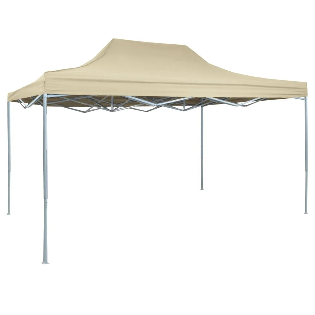 Partytent - Paviljoen - Tent - Easy Up Partytent - Opvouwbare Partytenten - Tuinpaviljoen - 3x4 m -Receptietent - Geschikt voor Familiecamping & Tuinactiviteiten - Crème
