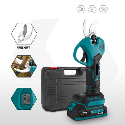 Accu Snoeischaar - 30 mm Snijdiameter - Elektrische Snoeischaar - Krachtige brushless motor - Lichtgewicht en ergonomisch - SK5 Stalen Messen - Voor Tuin - Boomgaard en Landschapsverzorging - Zondar Accu