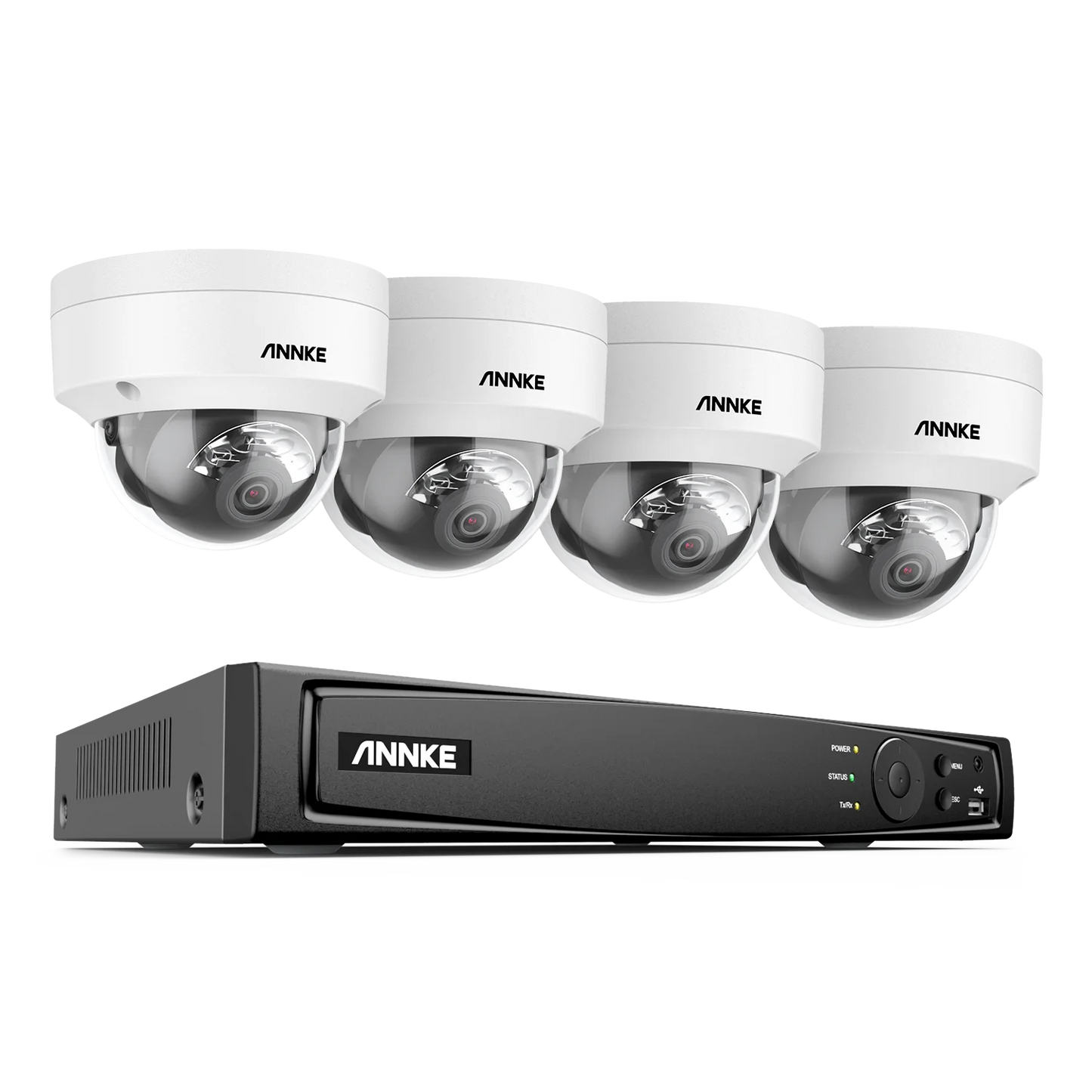 ANNKE 8CH 8MP Ultra HD PoE Network Video Security System 4K H.265 Surveillance NVR 4x8MP HD IP67 POE CCTV Bullet Cameras