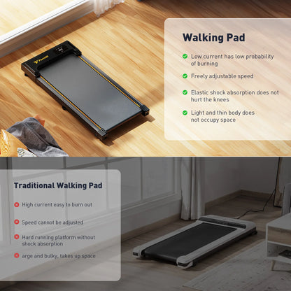 Loopband - Wandelband - Walking Pad - Hardloopband - Loopbanden - Opvouwbare - 2.5PK - 1-6 km/u - Zonder Leuning - 90x38 cm - Afstandsbediening - Stille - Mini-loopband - voor thuiskantoor