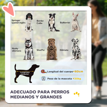 Hondenwagen – Hondenbuggy – Hondenbuggy Inklapbaar – Hondenkar – Dierenbuggy – Inklapbaar Met Eénklik – Geschikt Voor Middelgrote Honden Tot 30 Kg - 112 x 65 x 100 cm - Grijs