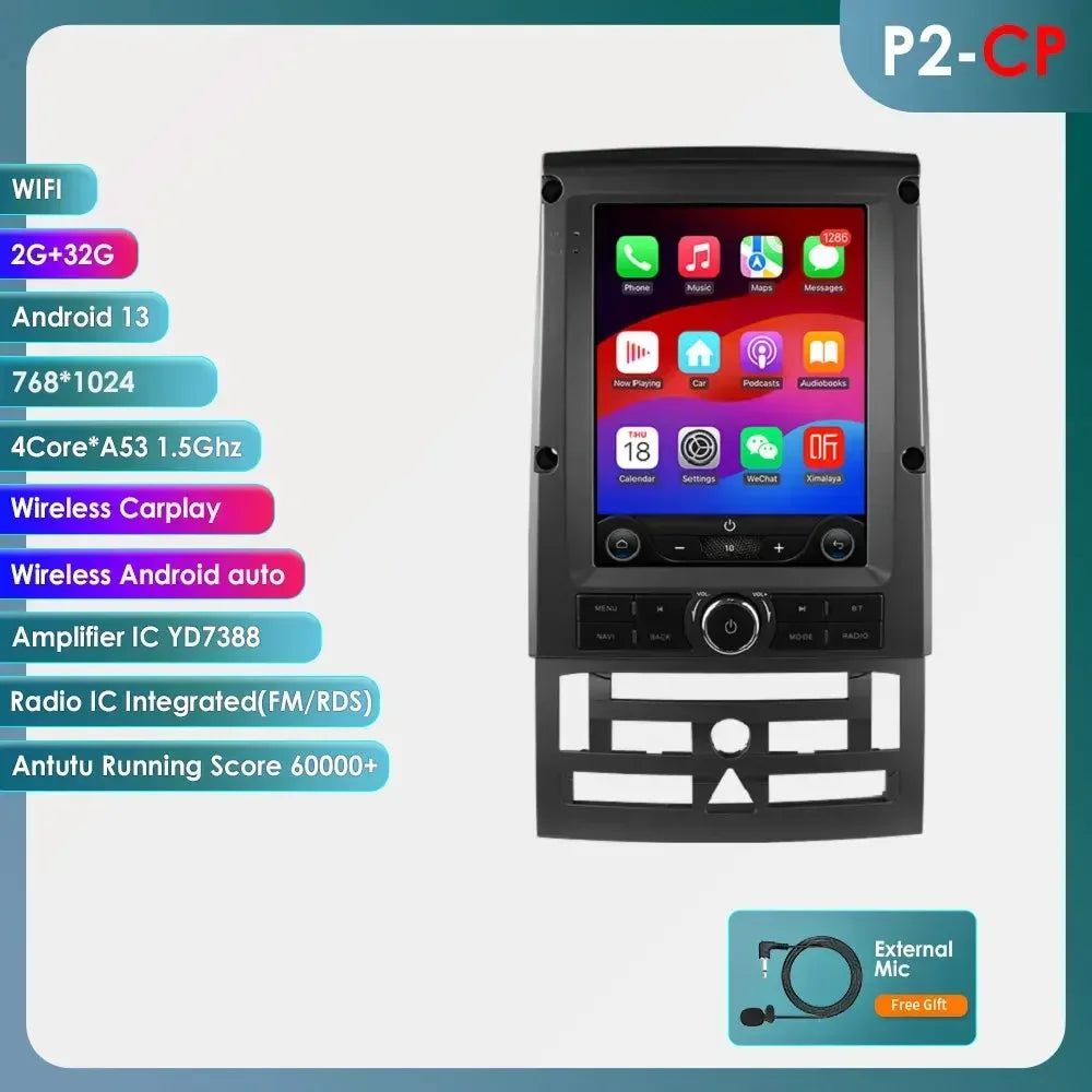9,7 Inch Android Autoradio – Multimedia Speler – Car Stereo – Touchscreen Navigatie – 4G Connectiviteit – Geschikt Voor Peugeot 407 – Snelle 4-Core Processor – Ondersteuning Stuurwielbediening
