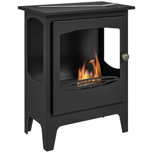 Bio-ethanol Haard – Vrijstaande Haard – Ethanol Kamin – Sfeerverwarming – Vuurkorf – Compact 39x26x54 cm – Rookvrij & Veilig Met RVS Blusser - QUORE