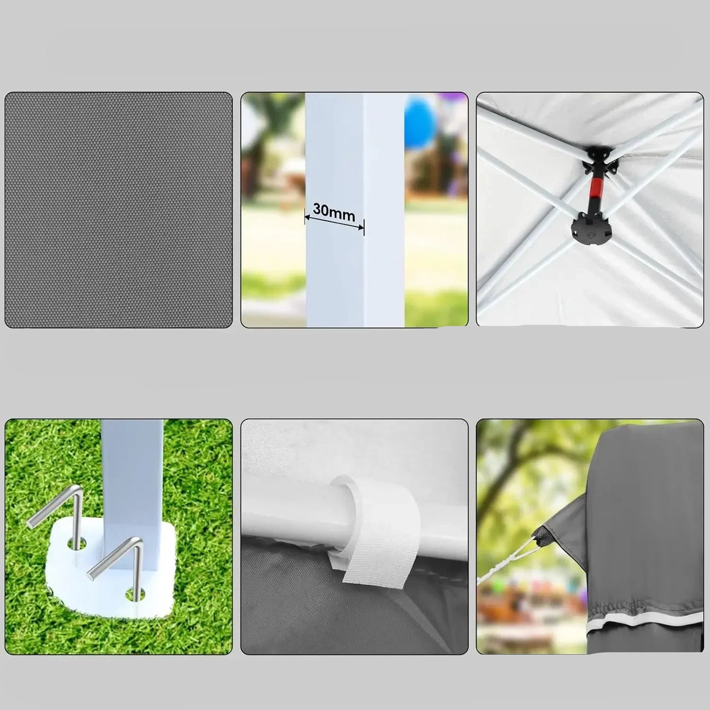 Tuinpaviljoen - Partytent - Partytenten - Paviljoen - Easy up Partytent - 3x6m - Waterdicht - Opvouwbare - Inclusief 4 Zijpanelen – Ideaal voor Evenementen, Feesten en Bruiloften – Witte Afwerking
