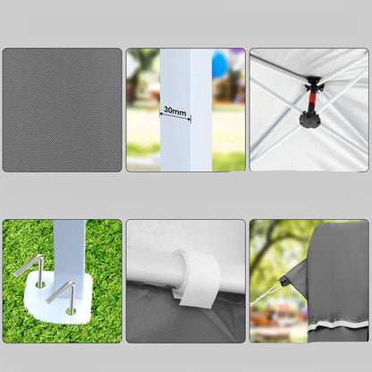Tuinpaviljoen - Partytent - Partytenten - Paviljoen - Easy up Partytent - 3x6m - Waterdicht - Opvouwbare - Inclusief 4 Zijpanelen – Ideaal voor Evenementen, Feesten en Bruiloften – Witte Afwerking