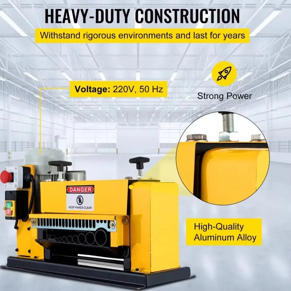 Sihao 370W Electric Wire Stripping Machine 10 Blades 1.5mm-38mm 1mm-38mm Portable Cable Stripper for Removing Plastic Rubber