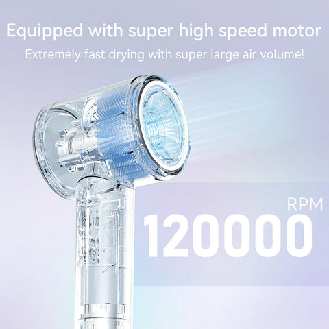 Anlan - XF-005 - Föhn - 5 Standen - Ionische Haardroger - Coolshot - 1500W - 240V - 120000RPM - 70.1 dB - Haarfohn - Krullen - Hair dryer - Roze