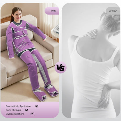 Massagepak – Massagekostuum – Luchtdrukmassage – Infrarood Warmte – 7 Intensiteitsniveaus – 6 Massageprogramma’s