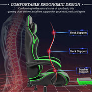 Gaming Chair Massage - Gaming Chair - Racing Game Chair - Office Chair with Footrest - Ergonomic Office Chair.