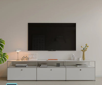 TV-Kast – TV-Meubel – Media Meubel – Woonkamer Kast – Roestvrij Staal – Modern Metalen Frame - Stijl 1