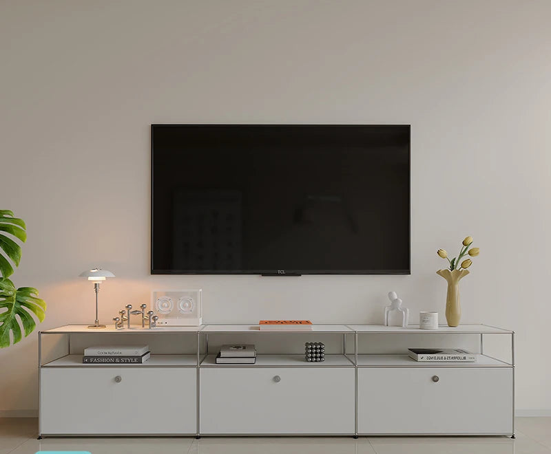 TV-Kast – TV-Meubel – Media Meubel – Woonkamer Kast – Roestvrij Staal – Modern Metalen Frame - Stijl 2