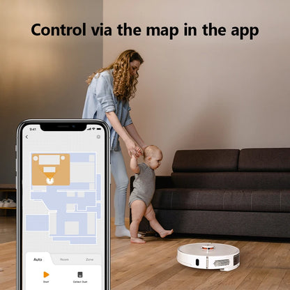 Robotstofzuiger – Robotstofzuiger met dweilfunctie – Robotmop – Automatisch Reinigingsapparaat – Slimme Schoonmaakrobot – Variant RV L11 – 2700 Pa Zuigkracht – Geavanceerde LiDAR Navigatie