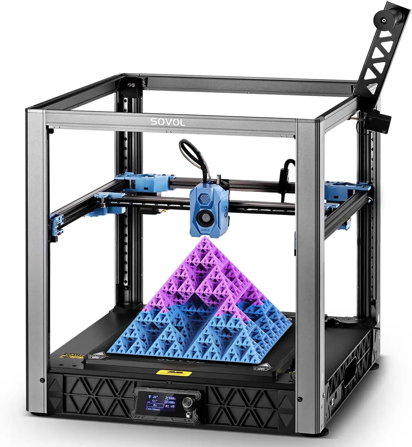 3D-printer – 3D Printer, FDM Printer, Desktop Printer, Rapid Prototyper – EU Variant – Automatisch Nivelleren – Groot Printvolume 350x350x345 mm