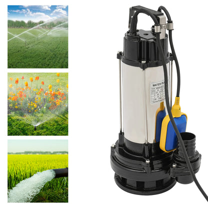 Dompelpomp – Waterpomp – Pomp Voor Schoon Water – Pomp Voor Vuil Water – 1,5 Kw Motor – Rvs Behuizing – Automatische Werking